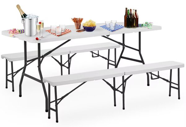 Deuba Pivní set 183 cm - bílý