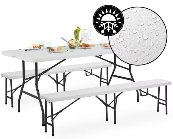 Deuba Pivní set 183 cm - bílý