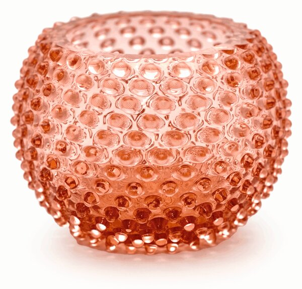 Sklárna Častolovice - Váza 18cm - Hobnail - Ananas - měděná