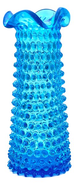 Sklárna Častolovice - Váza 29cm - Hobnail - Ananas - akvamarín