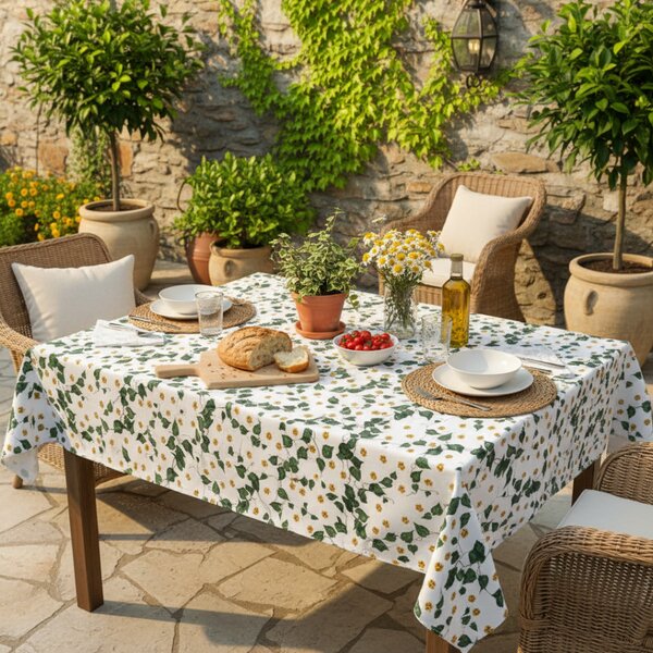 Bavlněný ubrus Břečťan 90x90 cm Made in Italy Barva Vícebarevná Rozměry 90x90 cm