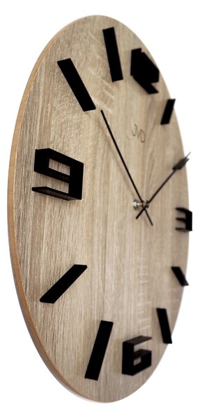 Designové moderní dřevěné hodiny s 3D číslicemi JVD HC27.3  (POŠTOVNÉ ZDARMA!!)