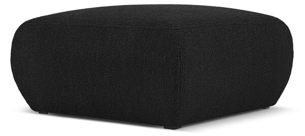 Černý taburet z textilie bouclé Molino – Micadoni Home