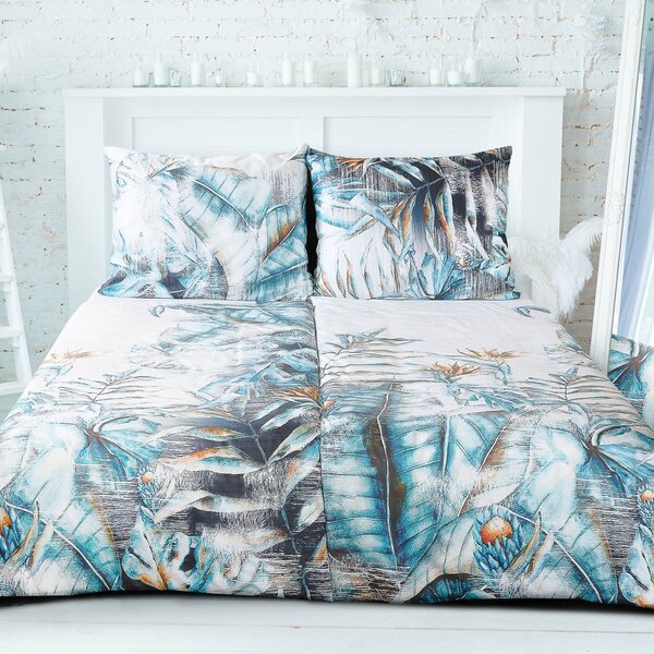 Povlečení Veba DIAMANT tisk Paradise listy Velikost: 140x200 cm + 70x90 cm