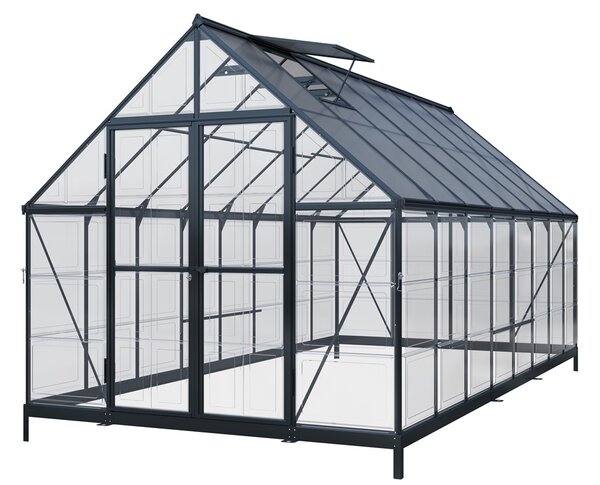 Polykarbonátový zahradní skleník Aurora 2,4 x 3,6 m CoverTech černý