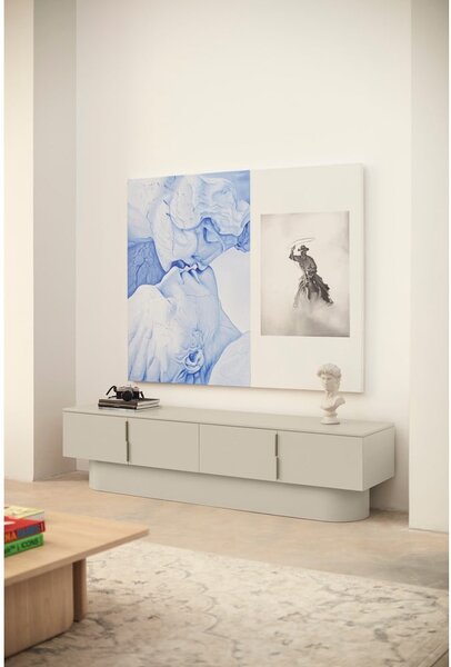 Béžový TV stolek 200x50 cm Totem – Teulat