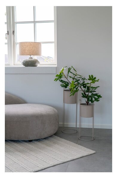 Khaki keramická stolní lampa s textilním stínidlem (výška 44 cm) Oldham – House Nordic