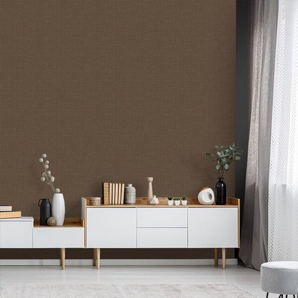 Luxusní vliesová tapeta na zeď, hnědá, imitace látky, Z30334, Casa 8, Trussardi