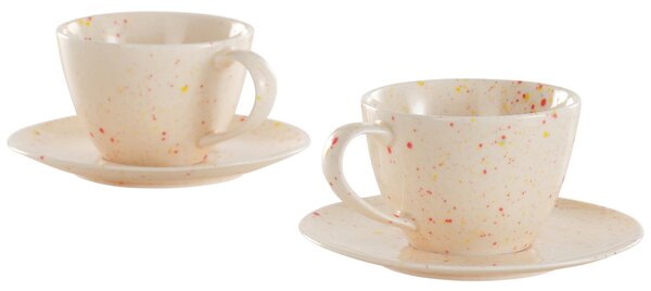 -25 % Dny MOMENTI– Jotex Set dvou porcelánových šálků s podšálky SPRINKLE