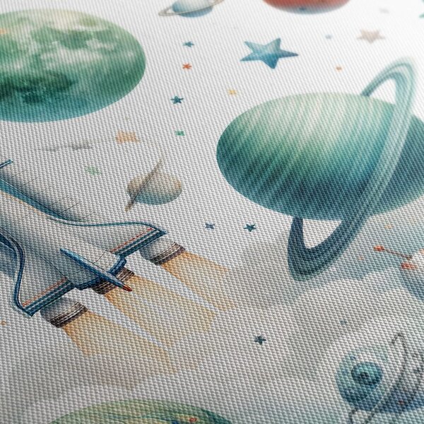 Obraz raketa mezi planetami