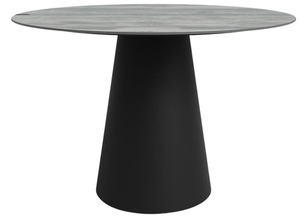 Šedý kulatý mramorový jídelní stůl Marco Barotti 119 cm