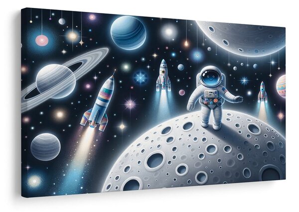 Obraz dětský astronaut na Měsíci