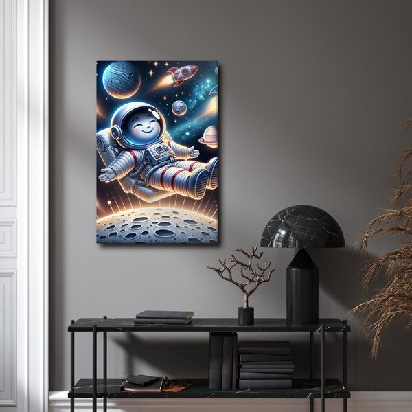 Obraz šťastný kosmonaut ve vesmíru