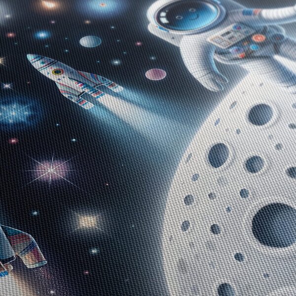 Obraz kosmonaut mezi planetami