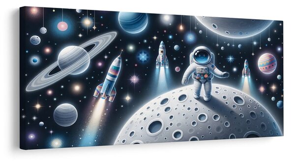 Obraz kosmonaut mezi planetami