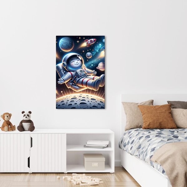 Obraz šťastný kosmonaut ve vesmíru