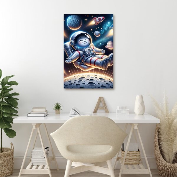 Obraz šťastný kosmonaut ve vesmíru