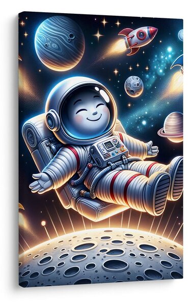 Obraz šťastný kosmonaut ve vesmíru