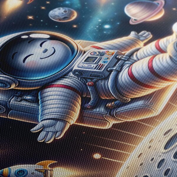 Obraz šťastný kosmonaut ve vesmíru