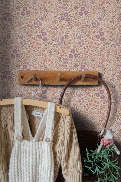 Květinová tapeta, purpurová fialová, 131458, Floral Fever, Esta Home