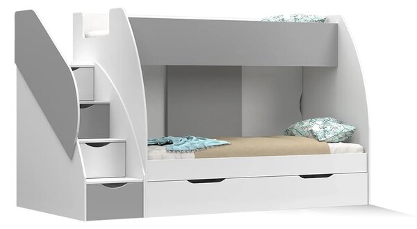 Patrová postel 80 cm Mareus (šedá) (s roštem)