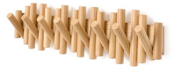 Nástěnný věšák z borovicového dřeva v přírodní barvě 61 cm Picket – Umbra