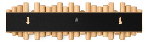 Nástěnný věšák z borovicového dřeva v přírodní barvě 61 cm Picket – Umbra