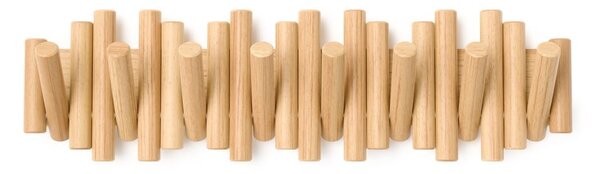 Nástěnný věšák z borovicového dřeva v přírodní barvě 61 cm Picket – Umbra