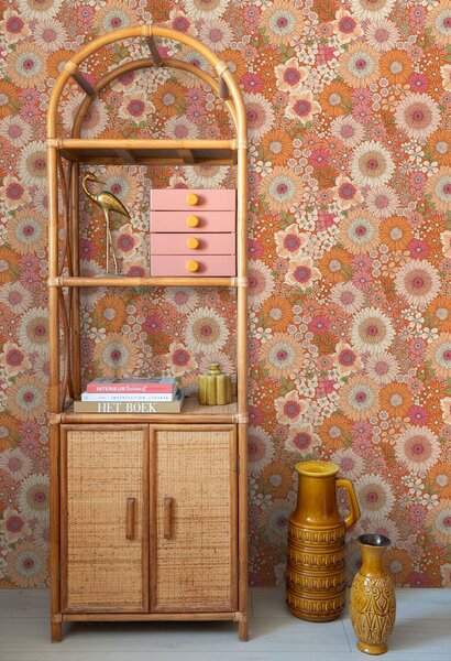 Retro tapeta s květinami, 131315, Floral Fever, Esta Home