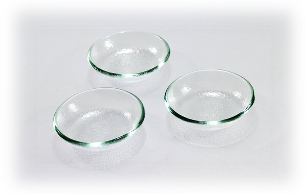 BDK-GLASS Skleněná kulatá rautová miska LENNY prům.8cm - čirá