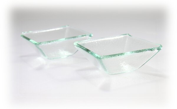 BDK-GLASS Skleněná rautová hluboká miska na máslo 9x9cm - čirá