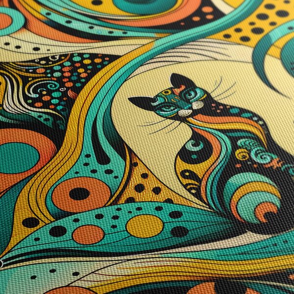 Obraz psychedelické kočky