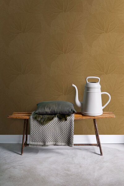 Tapeta s listy, zlato-hnědá, 139914, Floral Fever, Esta Home