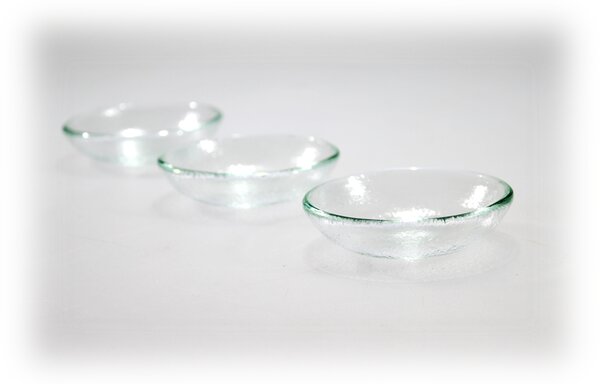 BDK-GLASS Skleněná kulatá rautová miska LENNY prům.8cm - čirá
