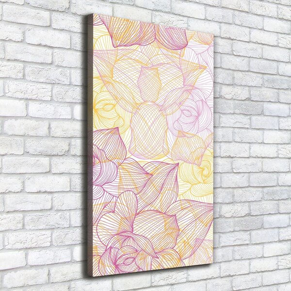 Vertikální Moderní fotoobraz canvas na rámu Barevné květiny ocv-70458266