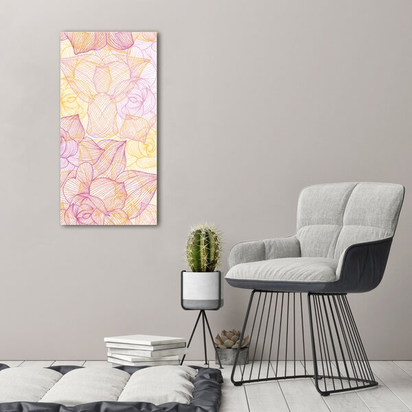 Vertikální Moderní fotoobraz canvas na rámu Barevné květiny ocv-70458266