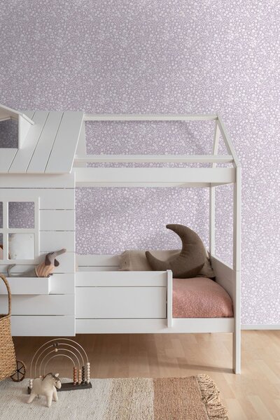 Tapeta s drobnými květinami, fialová, 139883, Floral Fever, Esta Home
