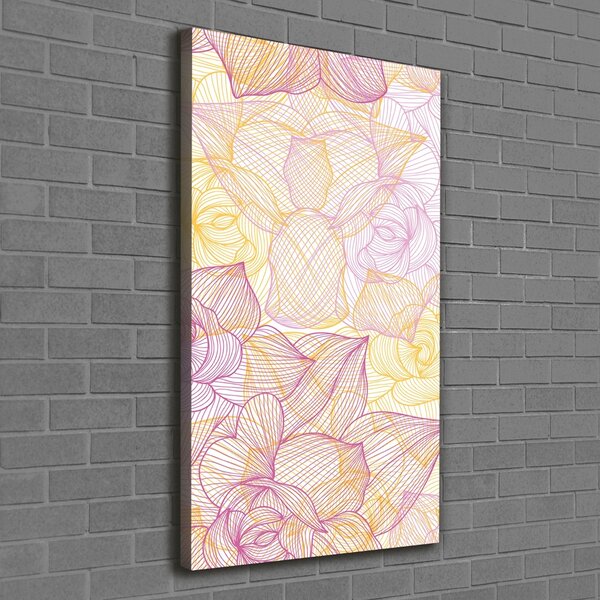 Vertikální Moderní fotoobraz canvas na rámu Barevné květiny ocv-70458266