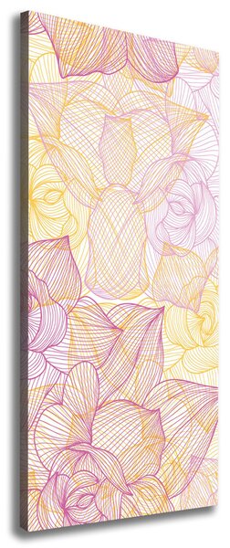 Vertikální Moderní fotoobraz canvas na rámu Barevné květiny ocv-70458266