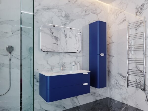 Lavedo Velluto Blue 120 závěsná nízká koupelnová skříňka