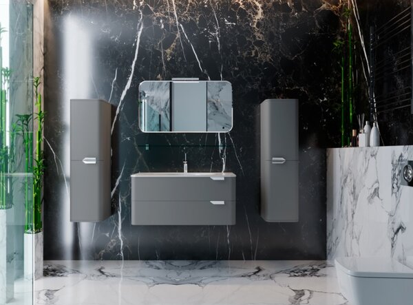 Lavedo Velluto Grey 80 koupelnová skříňka s umyvadlem
