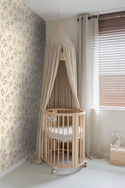 Dětská tapeta s listy, 139738, Floral Fever, Esta Home