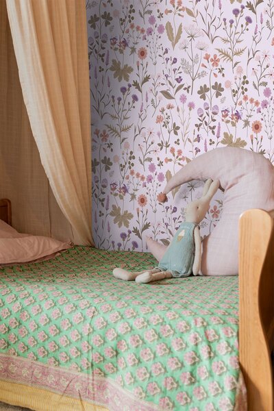 Tapeta s lučními květinami, starorůžová,139756, Floral Fever, Esta Home