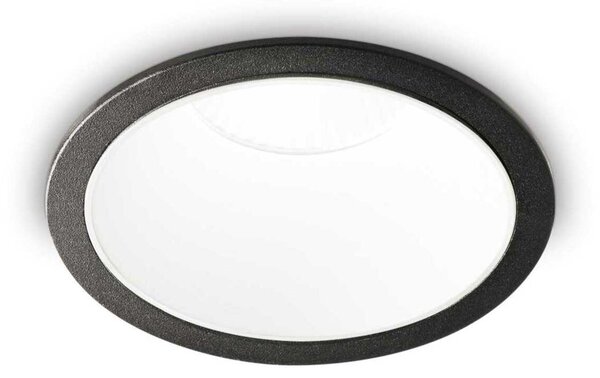 LED Zápustné bodové svítidlo Ideal Lux Game Round White Black 192277 11W 850lm 3000K IP20 kulaté bílé