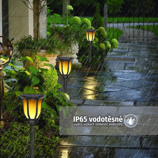 LEDSolar 168 solární venkovní lucerna lampa 1 ks, se senzorem, bezdrátové, iPRO, 1W, teplá barva