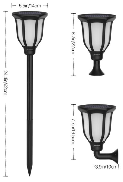 LEDSolar 168 solární venkovní lucerna lampa 1 ks, se senzorem, bezdrátové, iPRO, 1W, teplá barva