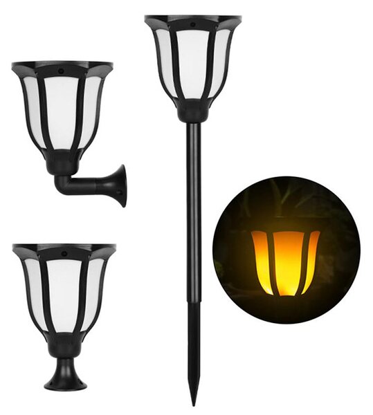 LEDSolar 168 solární venkovní lucerna lampa 1 ks, se senzorem, bezdrátové, iPRO, 1W, teplá barva