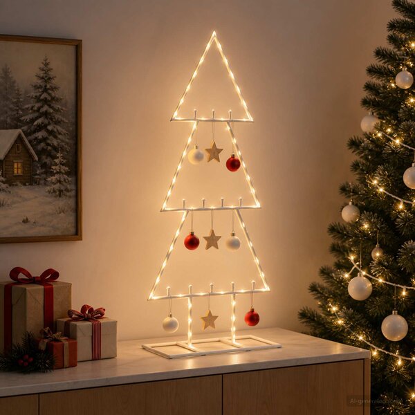 VidaXL Kovový vánoční stromeček KUOPIO Ocel [4018952] Barva: Černá, Velikost: 210 cm