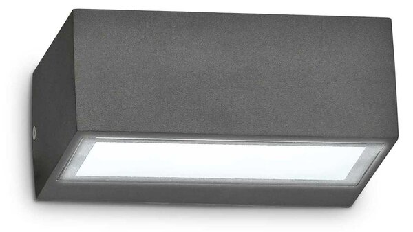 Venkovní nástěnné svítidlo Ideal Lux Twin AP1 Big Coffee 213330 G9 1x28W IP44 16,5cm hnědé
