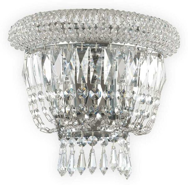 Nástěnné svítidlo Ideal Lux Dubai AP2 cromo 207155 E14 2x40W chromové